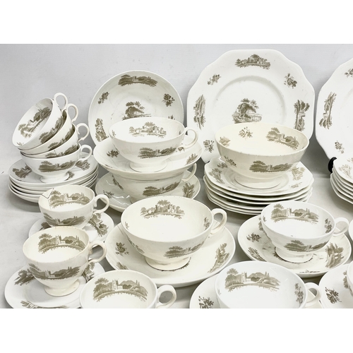 86 - A rare 69 piece late 18th/ early 19th century English porcelain tea and coffee set.