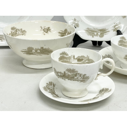 86 - A rare 69 piece late 18th/ early 19th century English porcelain tea and coffee set.