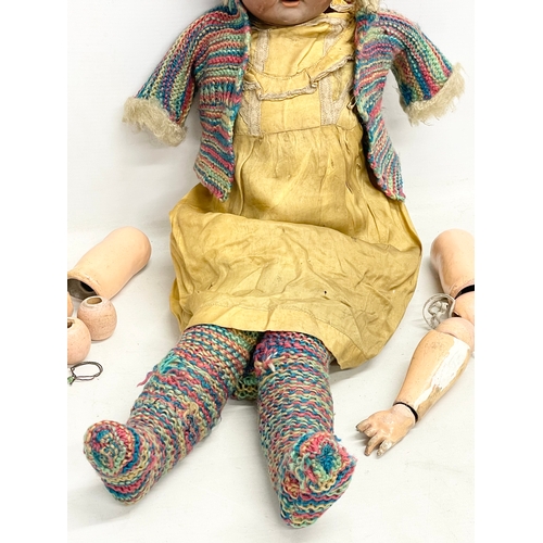 92 - A large Catterfelder Puppenfabrik German doll. 65cm