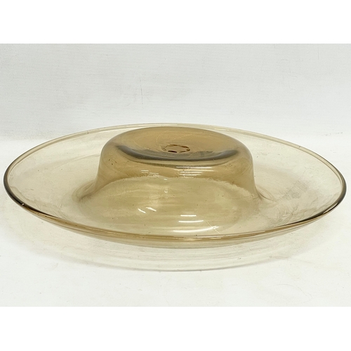 144 - A large early to mid 20th century Venetian Murano Glass bowl by Antonio Salviati. 34cm