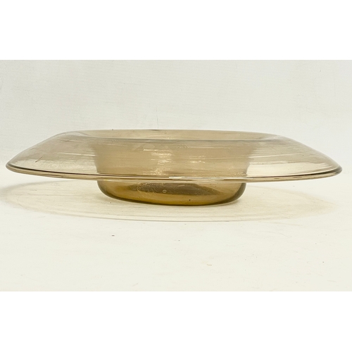 144 - A large early to mid 20th century Venetian Murano Glass bowl by Antonio Salviati. 34cm