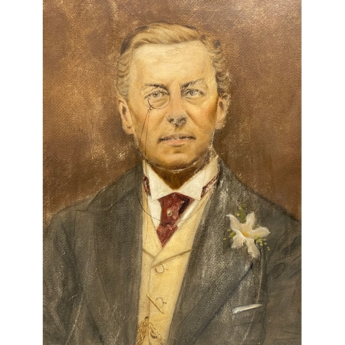 175 - An early 20th century pastel portrait of statesman Joseph Chamberlain. By Thomas. C. Skinner, 1904. ... 