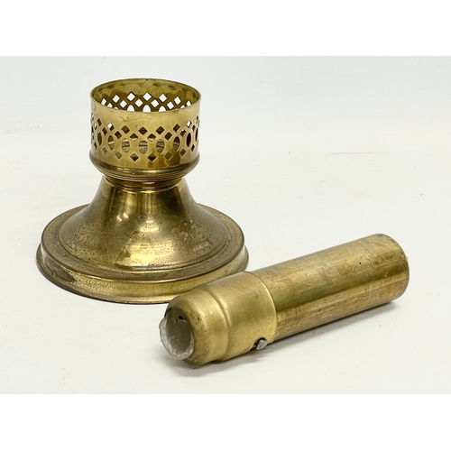 179 - A rare vintage brass candleholder by Martin Roehlen for Mason Candlelight Company. 26cm