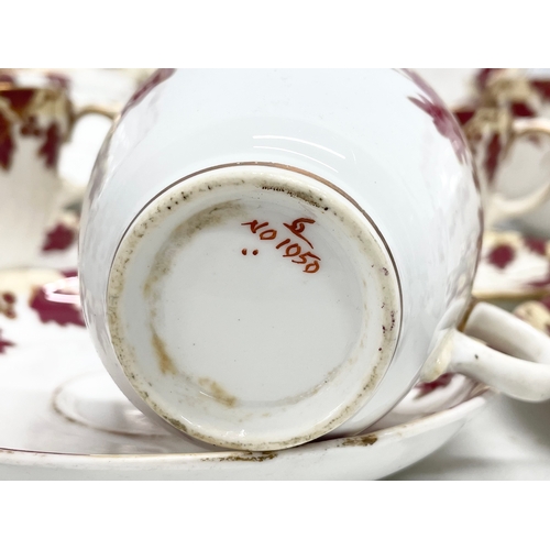 187 - A 32 piece 19th century tea service. Stamped F. Simpson Newington Butts, London.