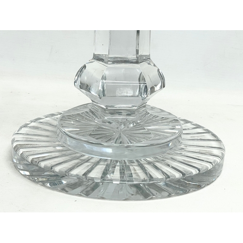 191 - A large heavy crystal lamp base. 48cm