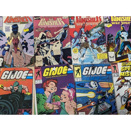 198 - A collection of 1980s Marvel Universe Comic Books, including The Punisher and G.I Joe.