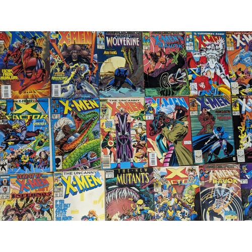 199 - A collection of 1980s X-Men Comic books, Wolverine, Cyclops, The New Mutants.