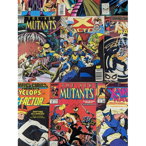 199 - A collection of 1980s X-Men Comic books, Wolverine, Cyclops, The New Mutants.