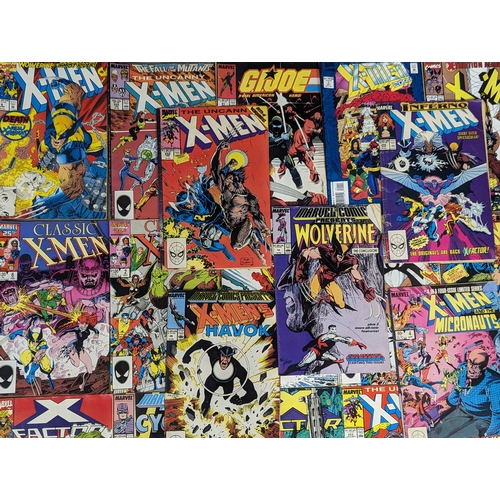 201 - A collection of 1980s X-Men Comic books including Wolverine, The New Mutants, etc.