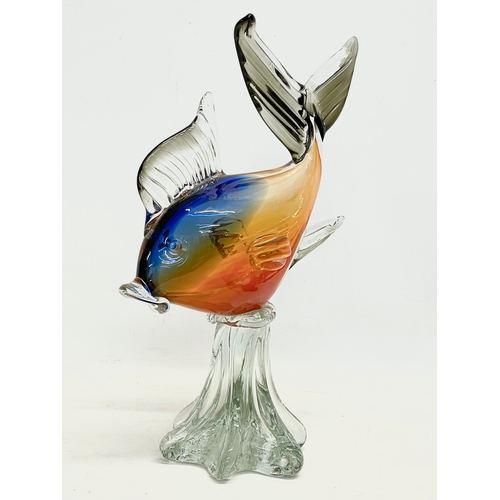 335 - A large vintage Murano Glass fish. 26x38cm