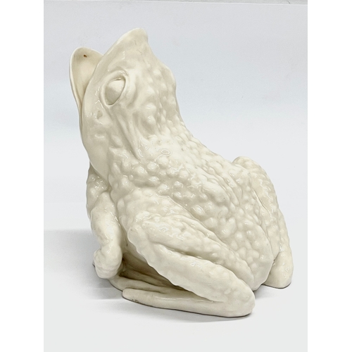 266 - A 1st period Belleek Pottery Frog. C.1891. 15x15cm