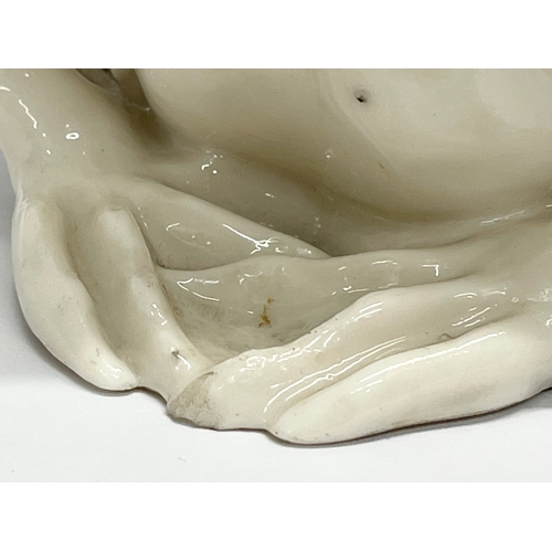 266 - A 1st period Belleek Pottery Frog. C.1891. 15x15cm