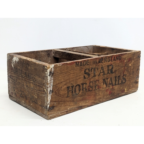 568 - A vintage wooden crate. 33x19x12.5cm