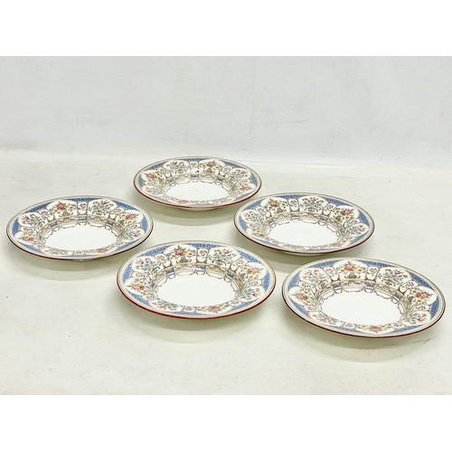 258 - A set of 5 Mintons ‘Hazlemere’ porcelain bowls. 19.5x3.5cm