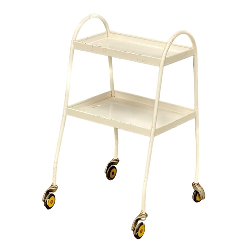 1161 - A 1950’s industrial 2 tier Walsall trolley. 45x47x81cm