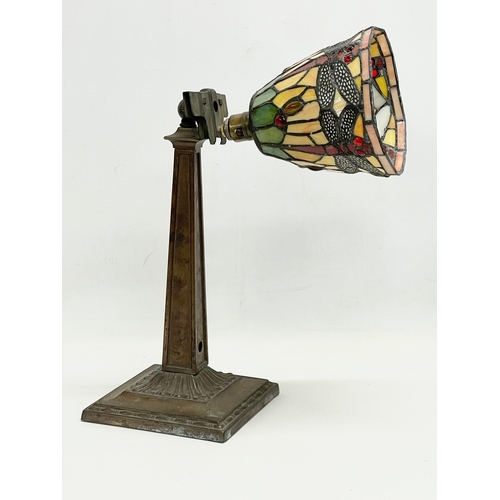 11 - An early 20th century ‘Emeralite’ no.9 Daylite Desk Lamp by H.G. McFaddin & Co, with Tiffany style s... 