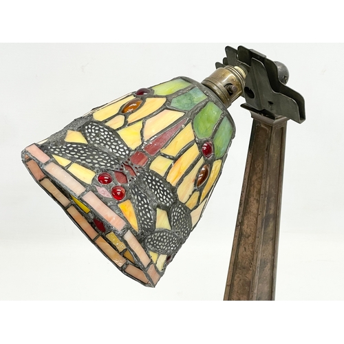 11 - An early 20th century ‘Emeralite’ no.9 Daylite Desk Lamp by H.G. McFaddin & Co, with Tiffany style s... 