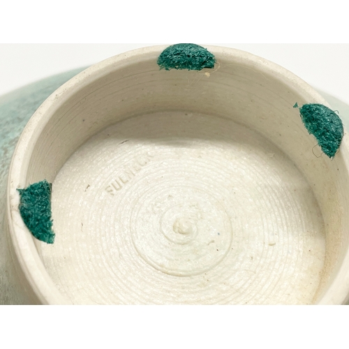 16 - A Mollie Hillam Fulneck pierced studio pottery bowl. 18.5x16x11cm