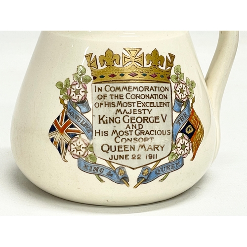 23 - A MacIntyre Burslem commemoration jug. Early Moorcroft. 1911. In Commemoration of the Coronation of ... 