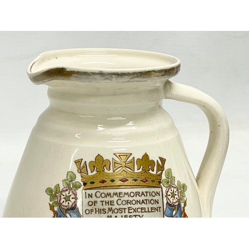 23 - A MacIntyre Burslem commemoration jug. Early Moorcroft. 1911. In Commemoration of the Coronation of ... 