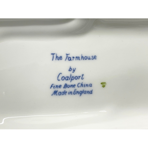 66 - A collection of Coalport pottery houses. The Farmhouse 20cm. The Master’s House 11x10.5cm. Limited E... 