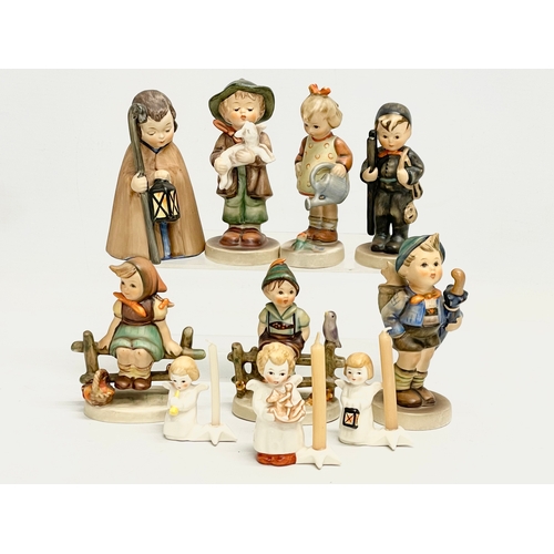 68 - A collection of 10 Goebel pottery figures.