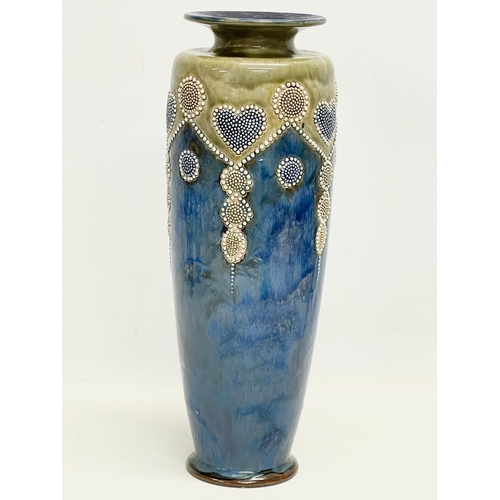 70 - A good collection of pottery. Including a large Royal Doulton Lambeth Art Nouveau style vase 36cm. A... 