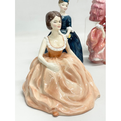 201 - A collection of 9 small Royal Doulton figurines and a Staffordshire Francesca ‘Francis’ figurine. Ro... 