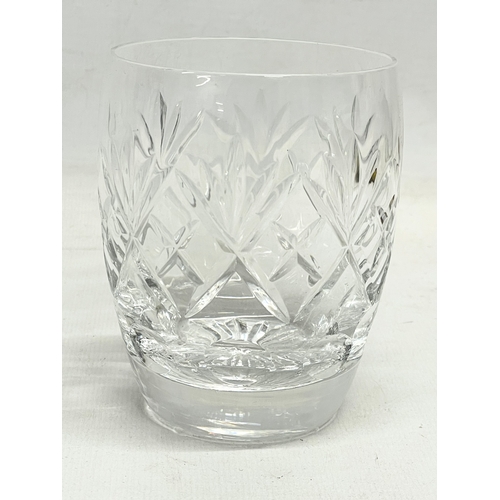 211 - 5 crystal whisky glasses and matching jug.