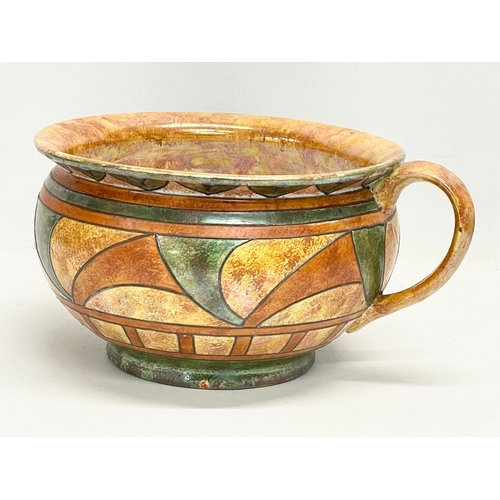 27 - An early 20th century chamber pot/ planter. Signed ‘H Rhead’. 28x23x14cm