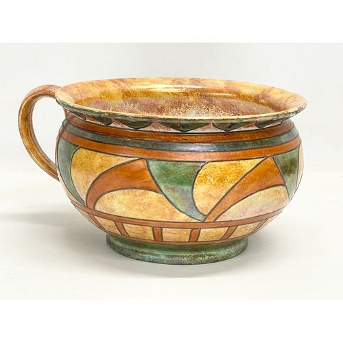 27 - An early 20th century chamber pot/ planter. Signed ‘H Rhead’. 28x23x14cm