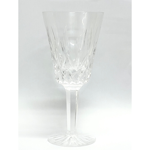 221 - A set of 6 Tyrone Crystal ‘Roses’ wine glasses. 16cm