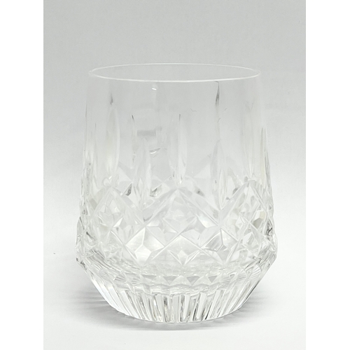 222 - A set of 6 Tyrone Crystal ‘Roses’ whiskey tumbler glasses. 8.5cm