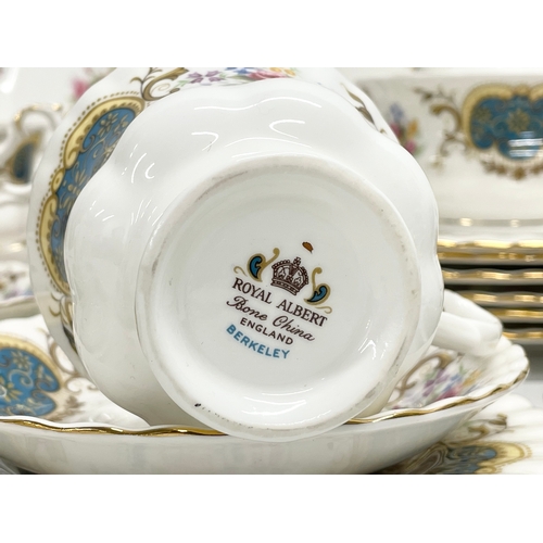 73 - A 35 piece Royal Albert ‘Berkeley’ tea set. 8 salad plates, 8 sandwich plates, 8 cups, 8 saucers, ca... 