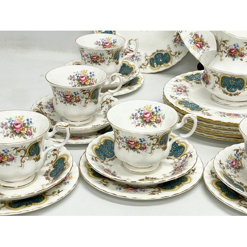 73 - A 35 piece Royal Albert ‘Berkeley’ tea set. 8 salad plates, 8 sandwich plates, 8 cups, 8 saucers, ca... 