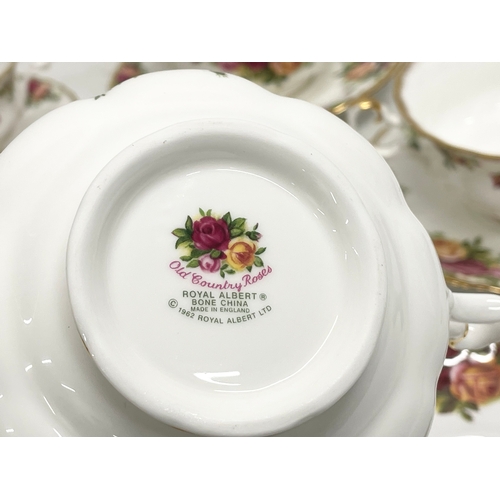 32 - A set of 6 1962 Royal Albert LTD ‘Old Country Roses’ soup bowls and 6 saucers.