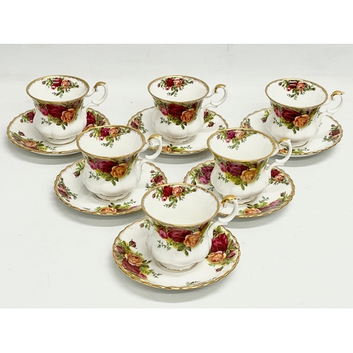 35 - A 12 piece Royal Albert ‘Old Country Roses’ coffee set.