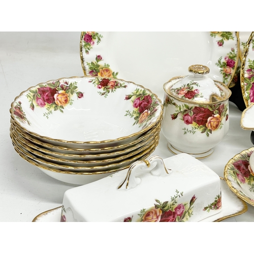 36 - A 41 pieces of Royal Albert Old Country Roses. A 1962 platter 34.5x27cm. 6 1962 salad plates. 6 1962... 