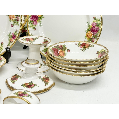 36 - A 41 pieces of Royal Albert Old Country Roses. A 1962 platter 34.5x27cm. 6 1962 salad plates. 6 1962... 