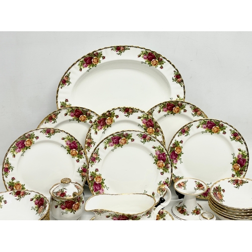 36 - A 41 pieces of Royal Albert Old Country Roses. A 1962 platter 34.5x27cm. 6 1962 salad plates. 6 1962... 