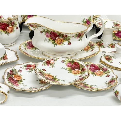 36 - A 41 pieces of Royal Albert Old Country Roses. A 1962 platter 34.5x27cm. 6 1962 salad plates. 6 1962... 