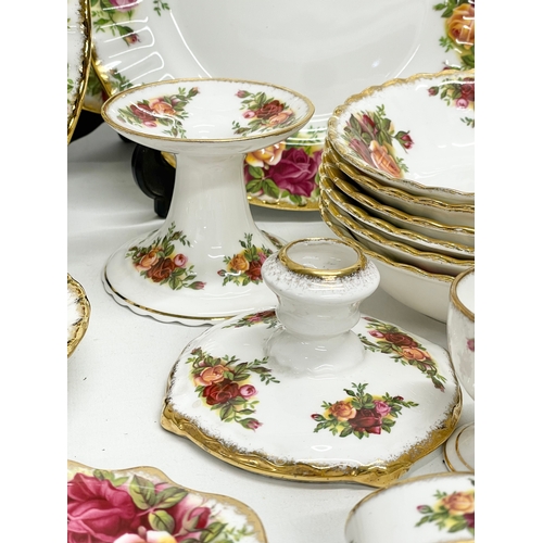 36 - A 41 pieces of Royal Albert Old Country Roses. A 1962 platter 34.5x27cm. 6 1962 salad plates. 6 1962... 