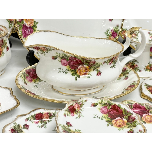 36 - A 41 pieces of Royal Albert Old Country Roses. A 1962 platter 34.5x27cm. 6 1962 salad plates. 6 1962... 