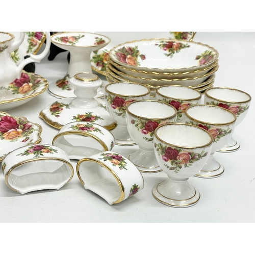 36 - A 41 pieces of Royal Albert Old Country Roses. A 1962 platter 34.5x27cm. 6 1962 salad plates. 6 1962... 