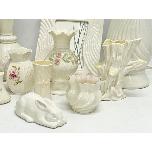 229 - A collection of Belleek pottery.