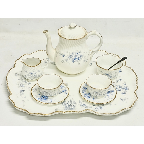 80 - A late 19th century Dunn & Bennett ‘Avondale’ tea service for 2. Circa 1886-1891. Tray measures 40x3... 