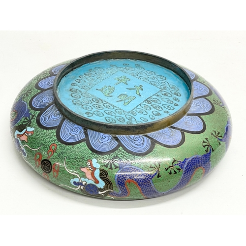 85 - A large early 20th century Chinese Cloisonné enamel bowl. 30x9cm