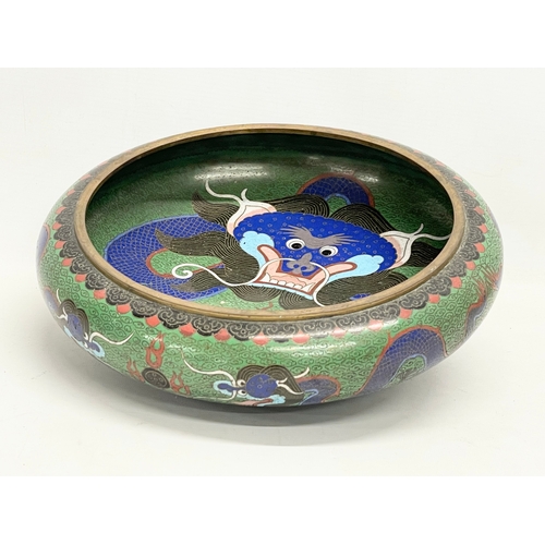 85 - A large early 20th century Chinese Cloisonné enamel bowl. 30x9cm