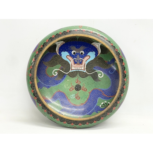 85 - A large early 20th century Chinese Cloisonné enamel bowl. 30x9cm