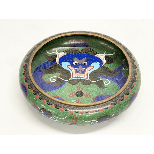 85 - A large early 20th century Chinese Cloisonné enamel bowl. 30x9cm